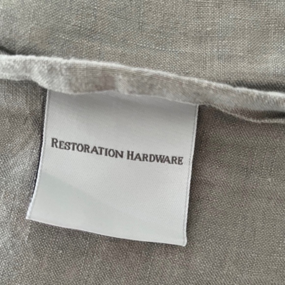 Restoration Hardward Belgian Linen Diamond Stitch King Sham • Grey - Picture 2 of 7